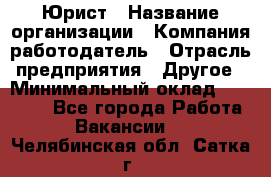 Юрист › Название организации ­ Компания-работодатель › Отрасль предприятия ­ Другое › Минимальный оклад ­ 28 000 - Все города Работа » Вакансии   . Челябинская обл.,Сатка г.